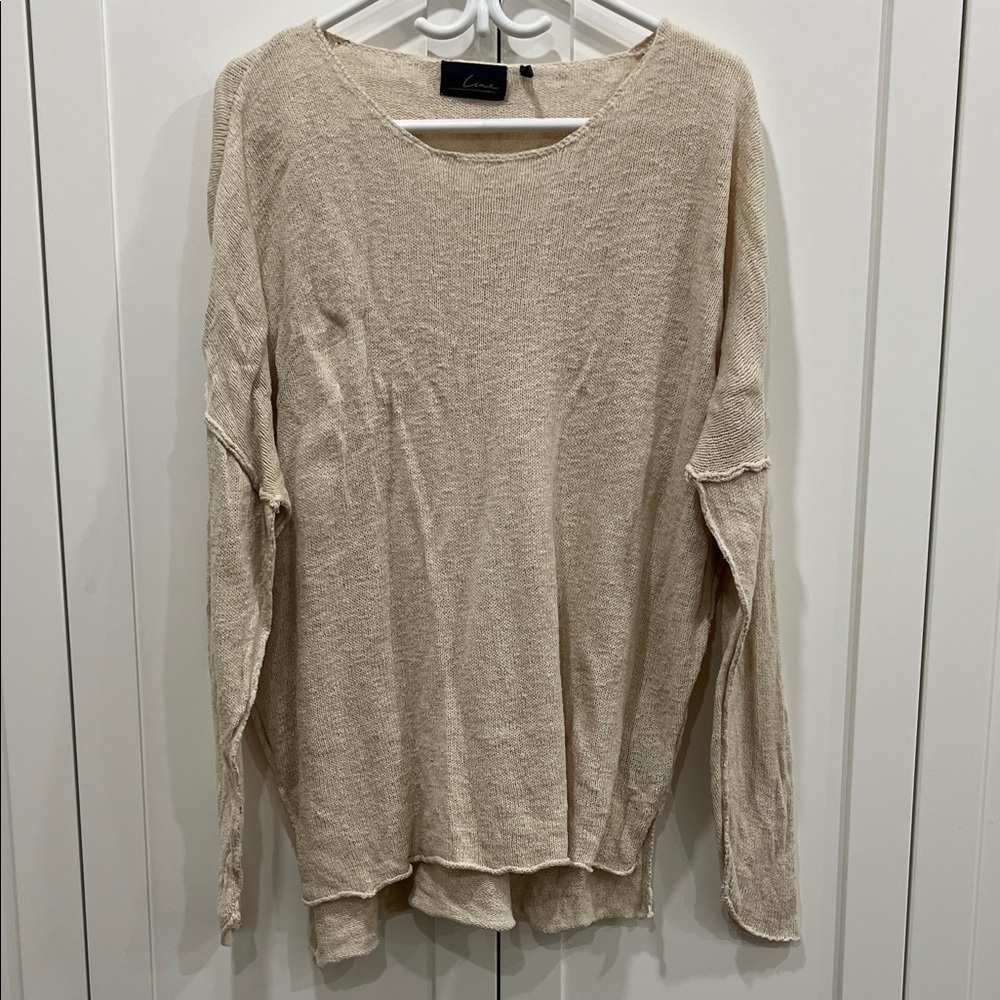 Cream Long Sleeve Women's Sweatshirt
